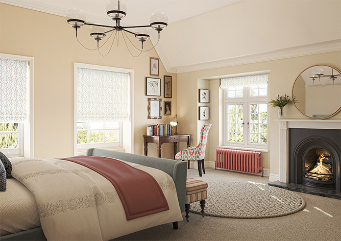 Boughton Faux Silk, Ruby - Motorised Roman Blind - Image 6